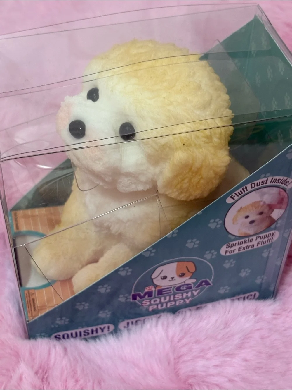 Squishy Toy Dog Stuffed Animal - Cream and White